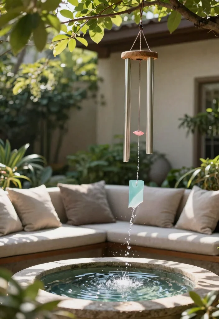9 Calm Neutral Patio Decor Ideas for a Minimalist Look 9. Ambient Sound Elements 0