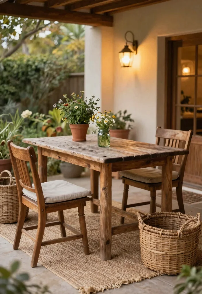 9 Cozy Patio Conversation Set Ideas and Decor Layouts 3. Rustic Charm 0