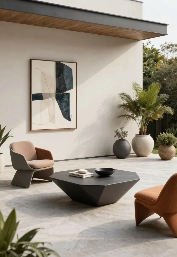 9 Cozy Patio Conversation Set Ideas and Decor Layouts 9. Contemporary Chic 0
