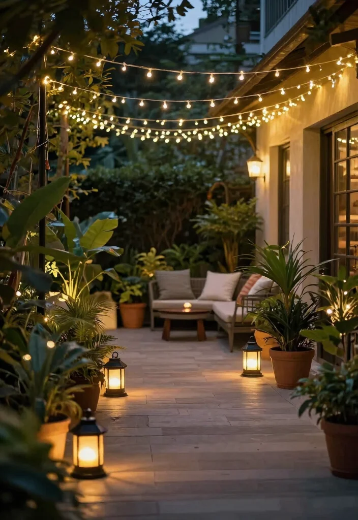 9 Lush Green Patio Decor Ideas for Garden Lovers 8. Outdoor Lighting Solutions 0