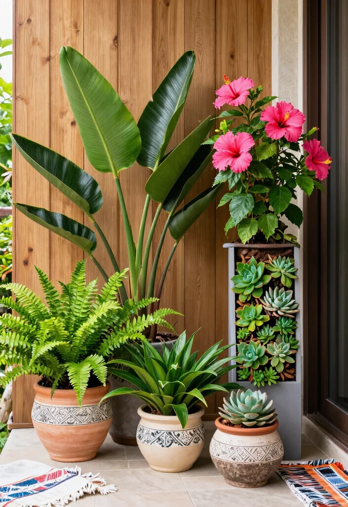 9 Lush Tropical Patio Decor Ideas for an Island Escape 1. Embrace Bold Tropical Plants 0