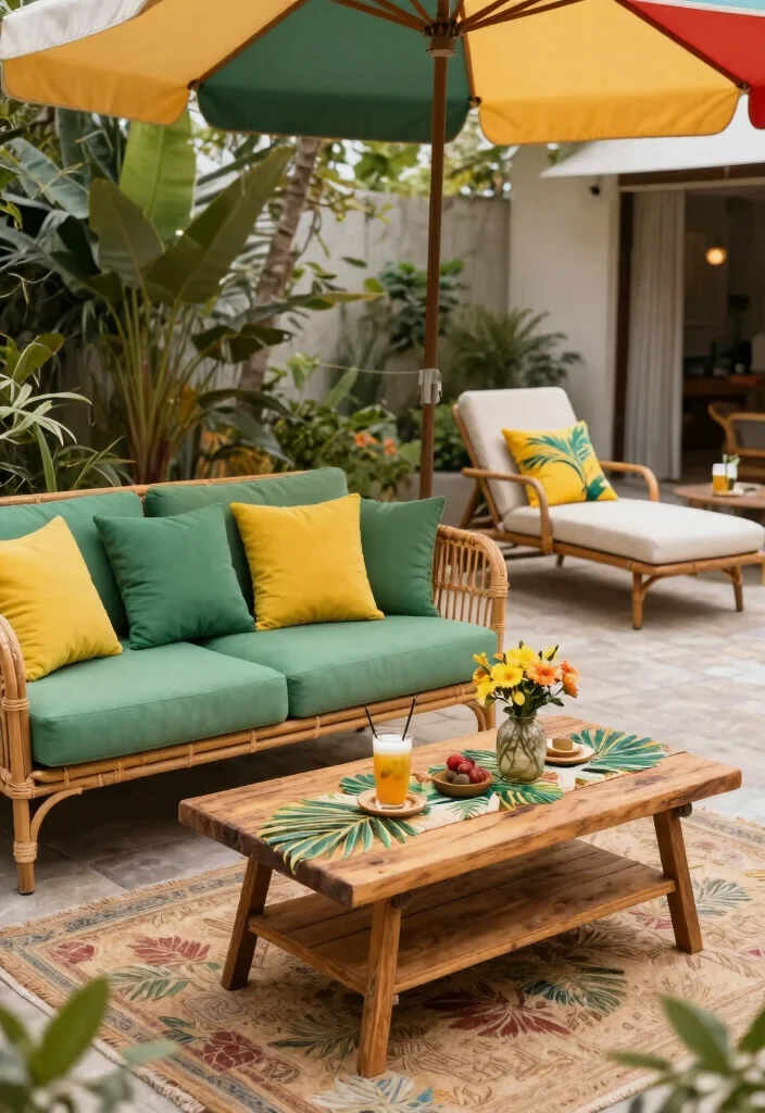9 Lush Tropical Patio Decor Ideas for an Island Escape 2. Choose Comfortable and Stylish Patio Furniture 0