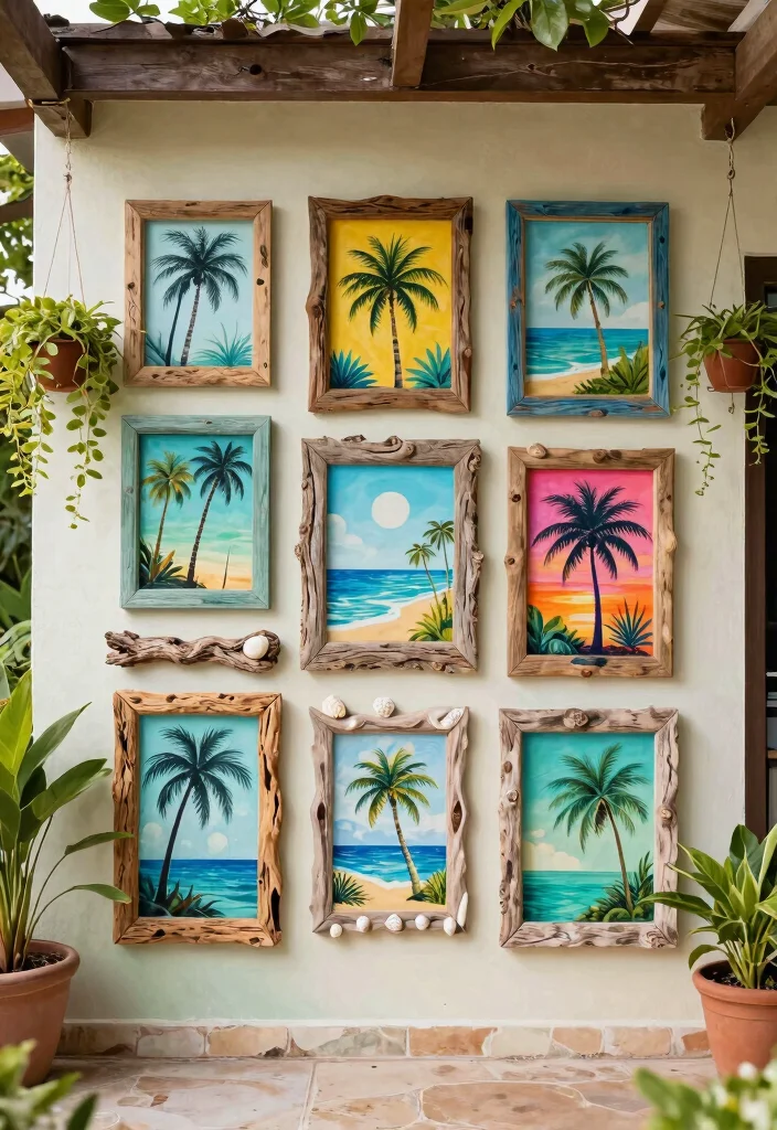 9 Lush Tropical Patio Decor Ideas for an Island Escape 8. Incorporate Artwork and Wall Decor 0