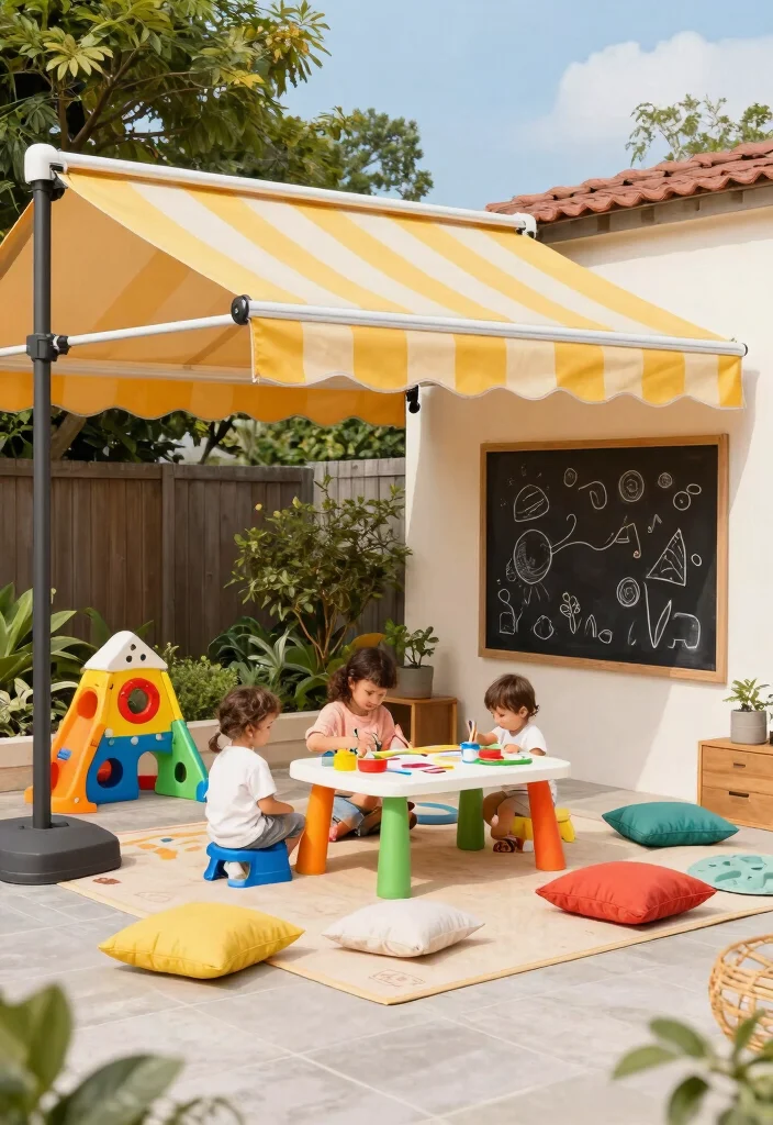 9 Smart Sunsetter Awning Ideas for Your Patio 2. Family Fun Zone 0