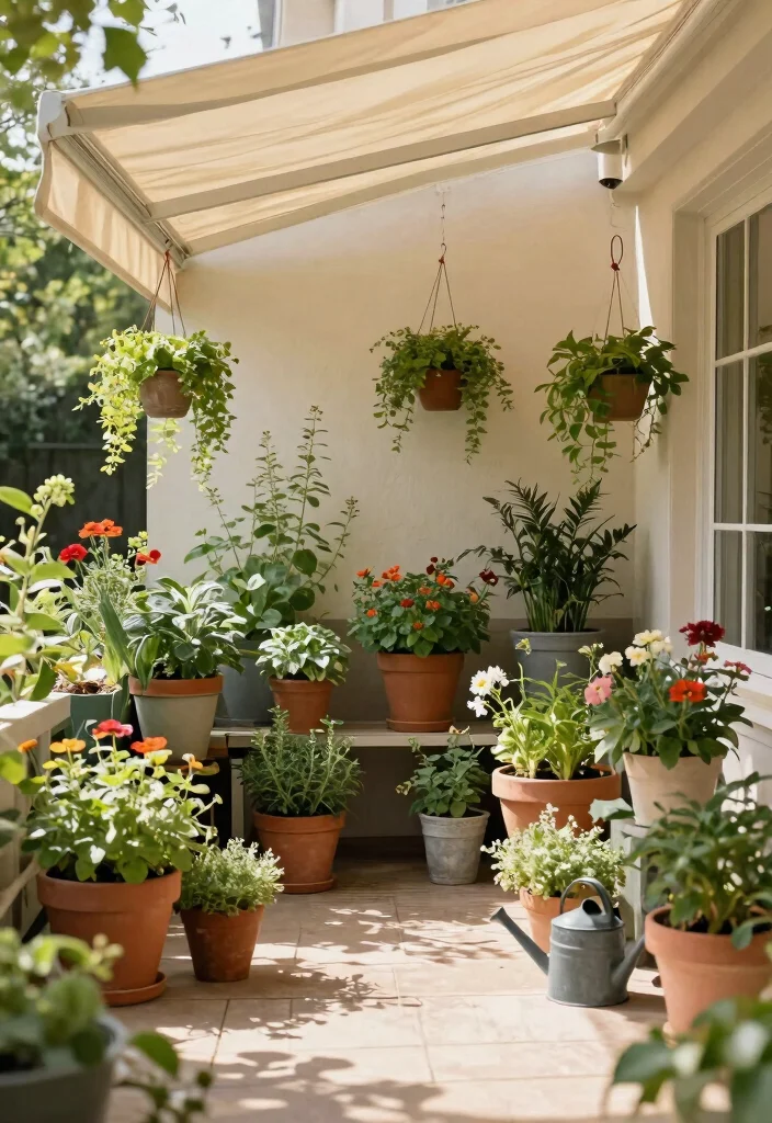 9 Smart Sunsetter Awning Ideas for Your Patio 4. Botanical Retreat 0