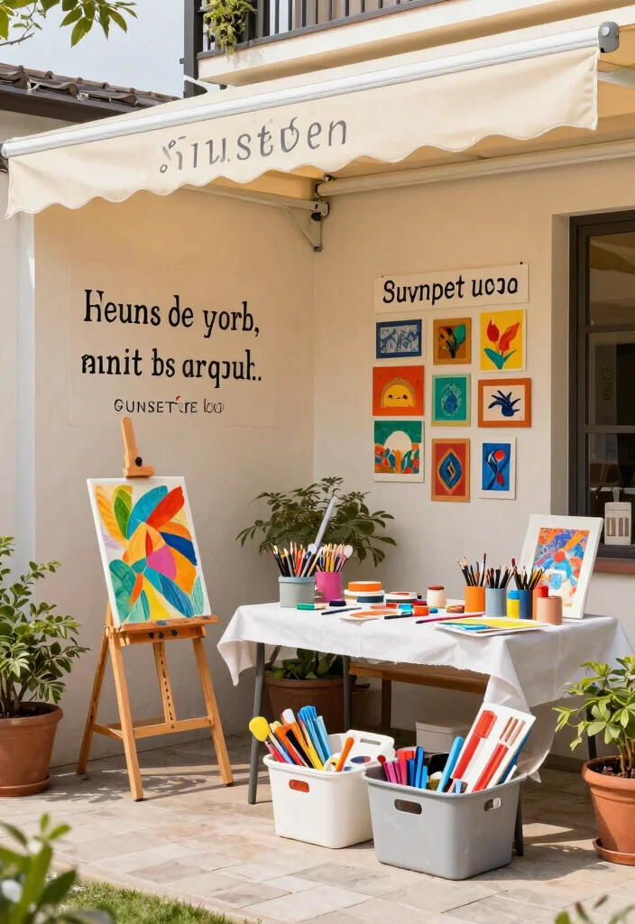 9 Smart Sunsetter Awning Ideas for Your Patio 8. Art and Craft Corner 0