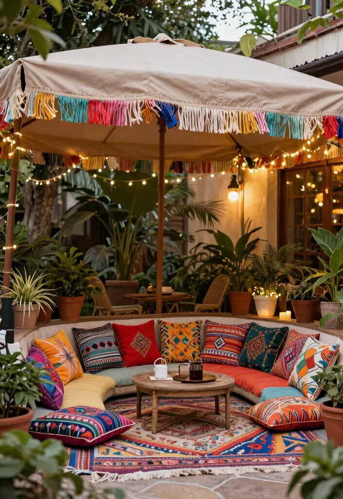 9 Stylish Fabric Awning Ideas Patio Lovers Obsess Over 4. Bohemian Fringe Awnings for a Relaxed Vibe 0