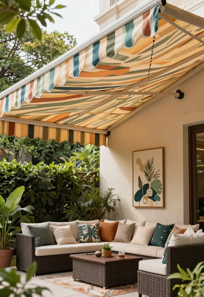 9 Stylish Fabric Awning Ideas Patio Lovers Obsess Over 7. Customizable Fabric Awnings for Personalized Style 0