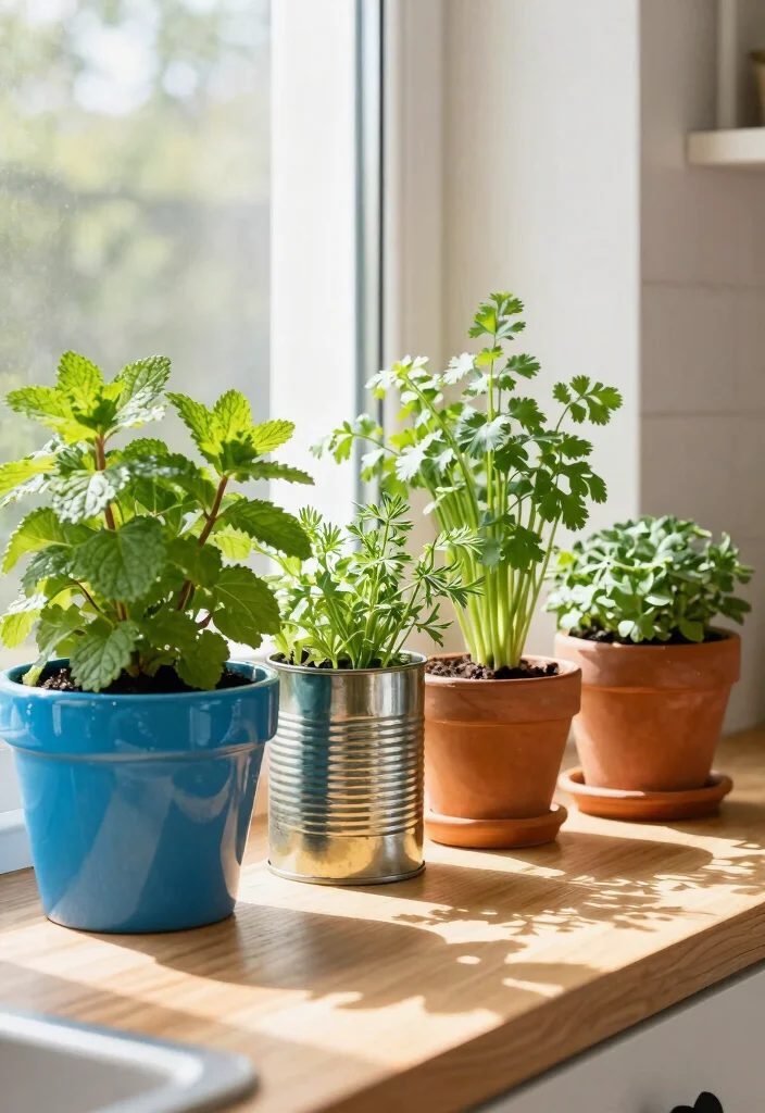 9 Useful Kitchen Window Box Ideas for Fresh Herb Growing 2. Colorful Container Combinations 0