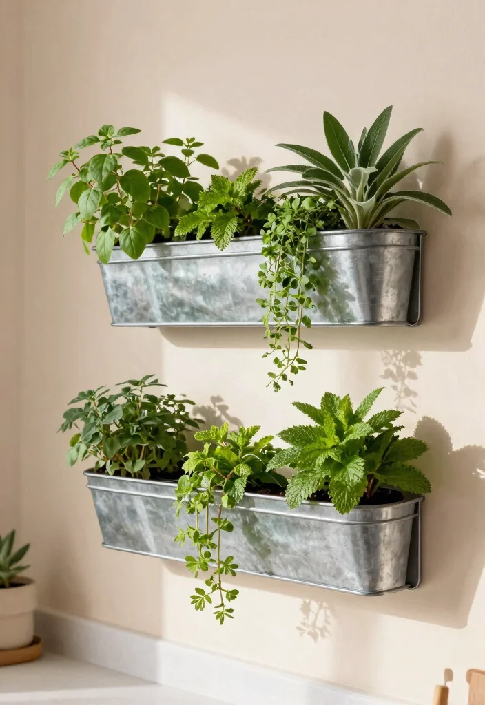 9 Useful Kitchen Window Box Ideas for Fresh Herb Growing 3. Wall Mounted Planters 0