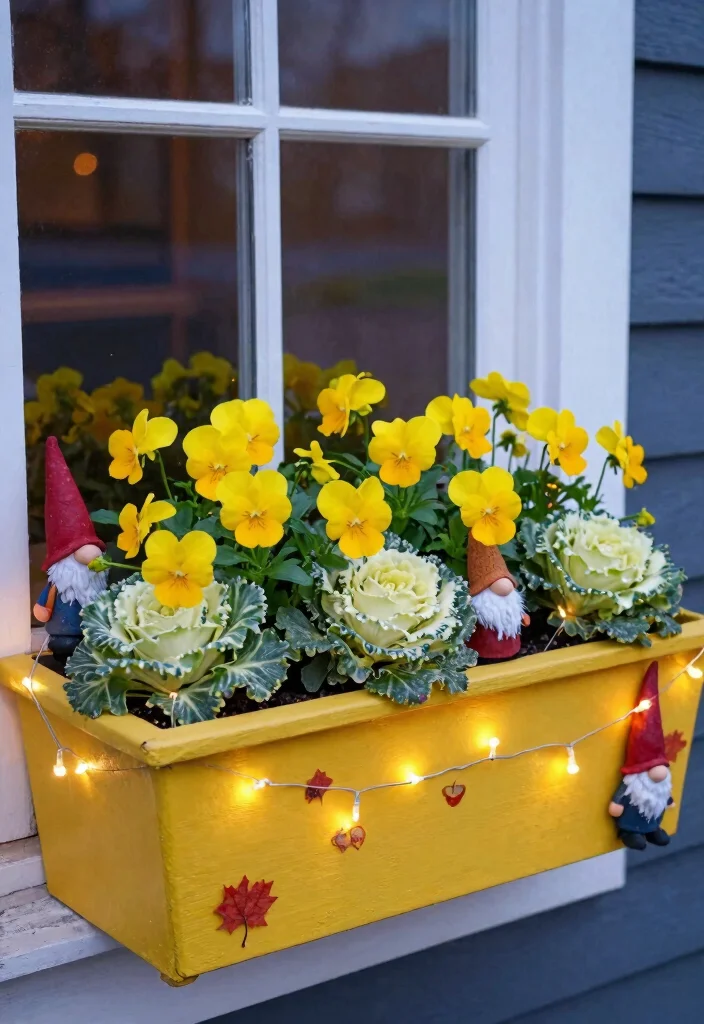 9 Warm Autumn Window Box Ideas with Harvest Colors 6. Whimsical Wonderland 0