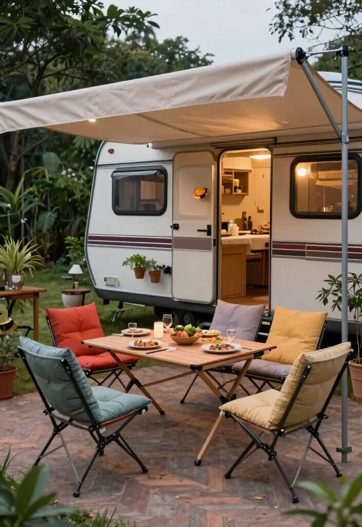 Cozy Caravan Awning Interior Ideas for Your Next Adventure 3. Versatile Outdoor Living Spaces 0